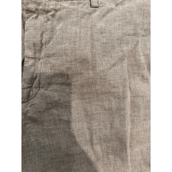 Bloomingdales the Men's Store Size 38 100% Linen Brown Slubbed Fabric Shorts - Picture 4 of 4